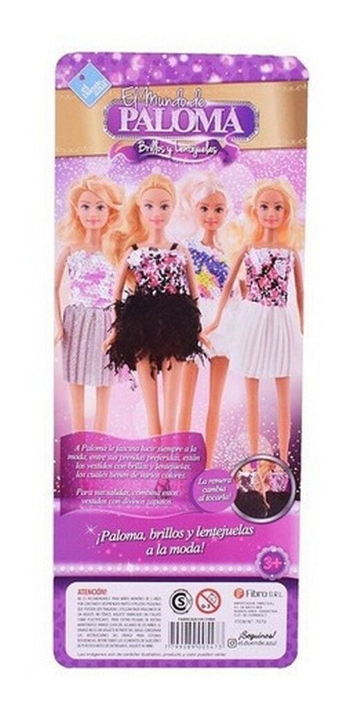 MUNECA PALOMA CON BRILLOS Y LENTEJUELAS VR1 7579 MODELO 01 - Imagen 3