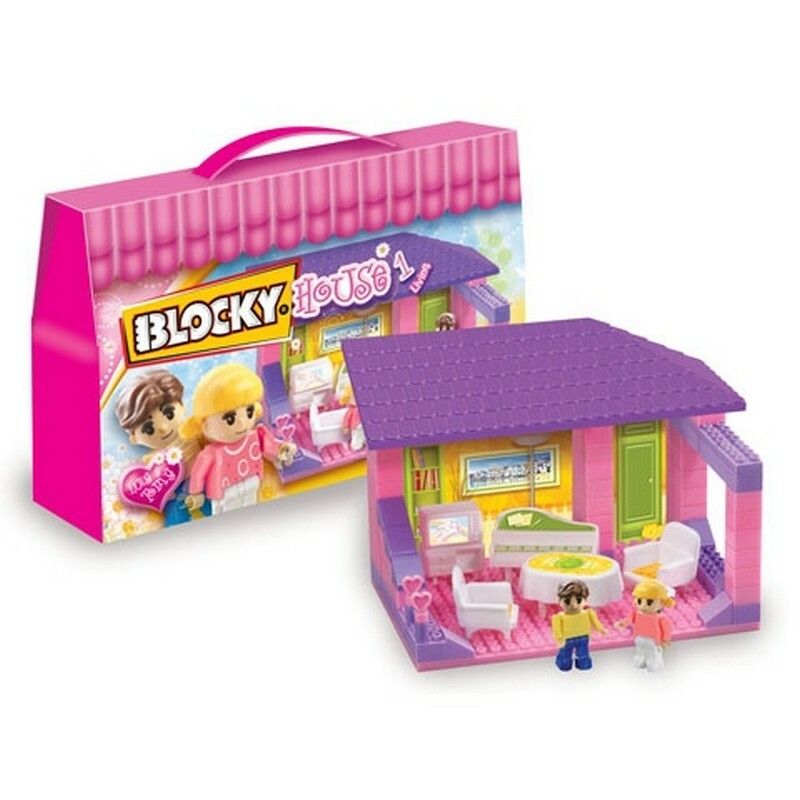 BLOCKY HOUSE LIVING 80 PZS LUNA Y TOMY COD 01-0640 - Imagen 2