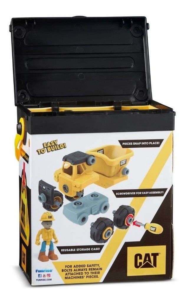 CAT PLAYSET VALIJA CONSTRUCCION VEHICULO + FIGURA VR1 82288 VOLQUETE - Imagen 4
