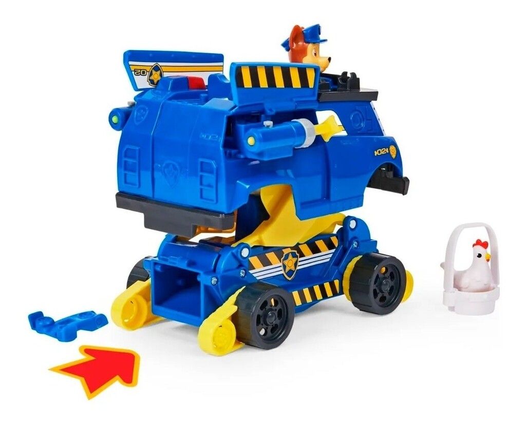 PAW PATROL RISE AND RESCUE VEHICULO LANZA MISILES VR1 17753 CHASE - Imagen 3