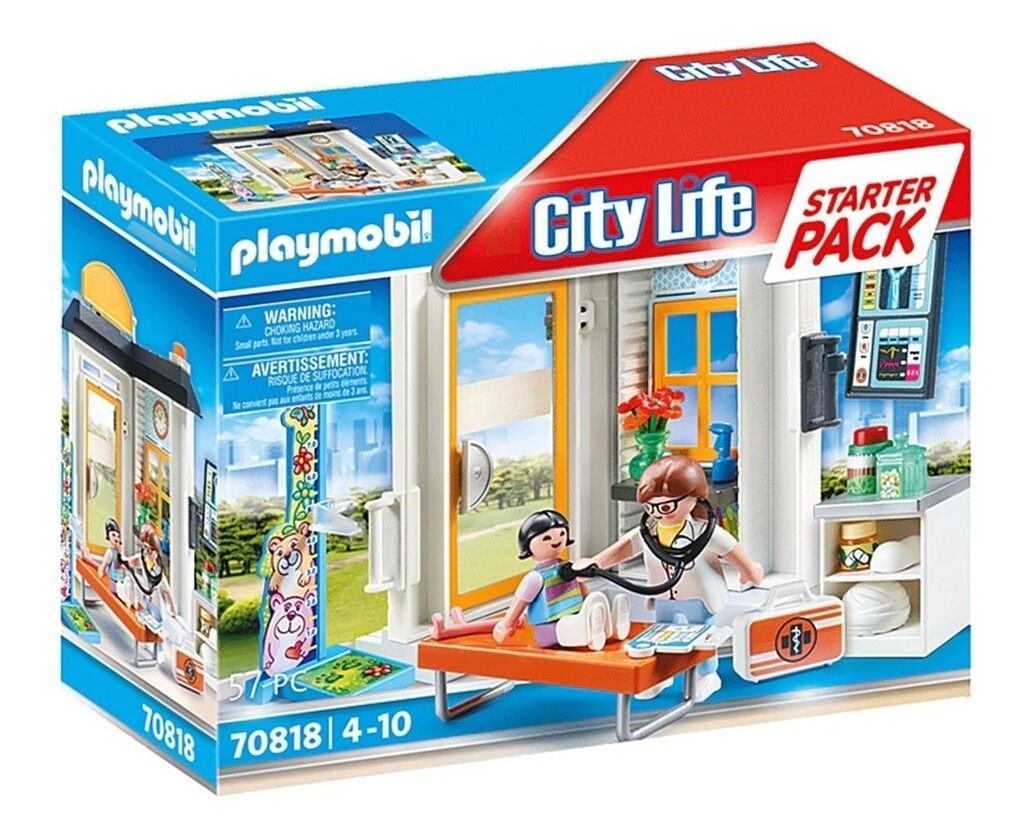 PLAYMOBIL PEDIATRA CITY LIFE STARTER PACK COD 70818