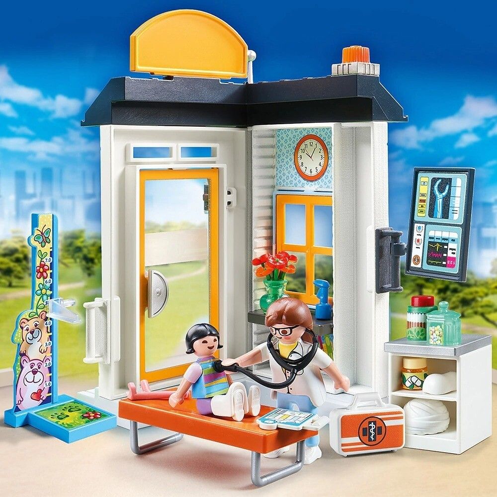 PLAYMOBIL PEDIATRA CITY LIFE STARTER PACK COD 70818 - Imagen 2