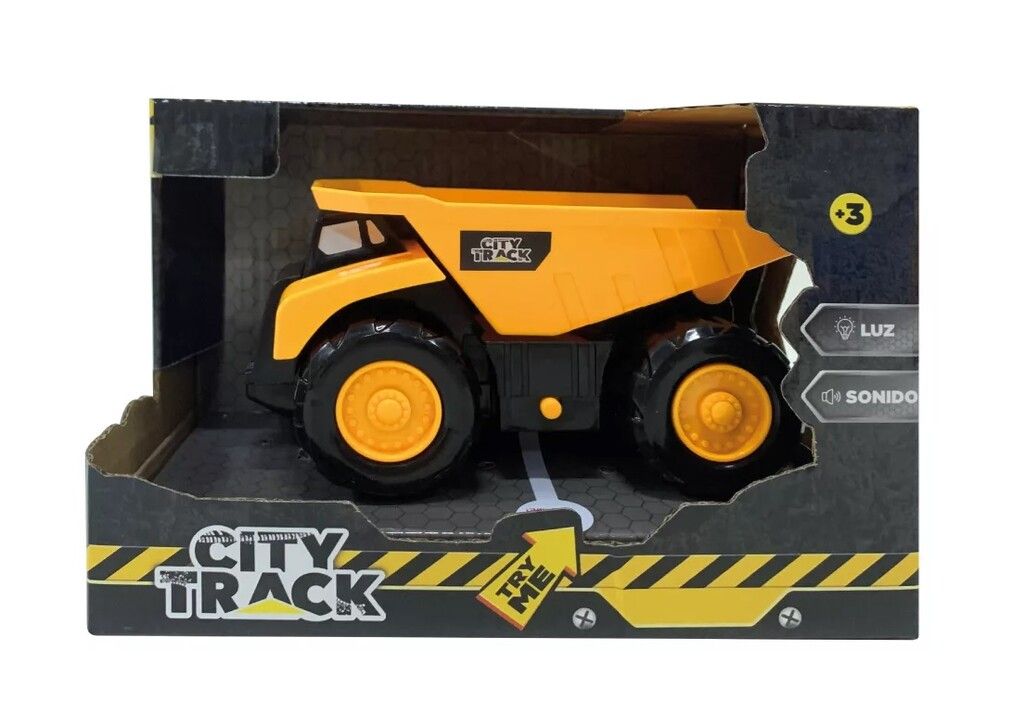 CITY TRACK VEHICULO FRICCION LUZ SONIDO VOLCADOR COD IK0482
