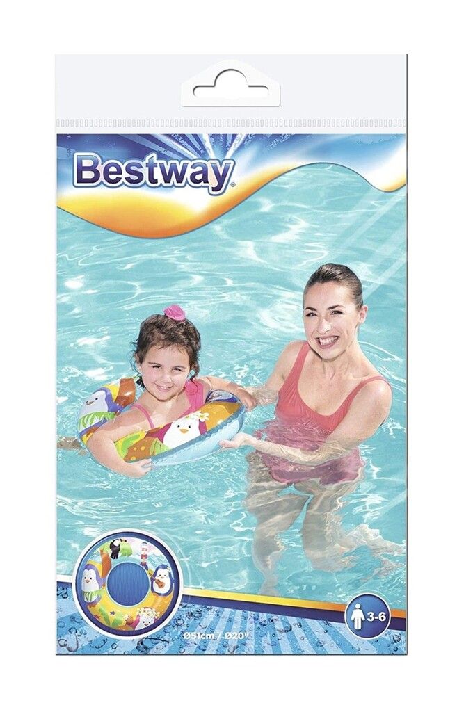 SALVAVIDAS INFLABLE AVENTURA DE MAR 51 CM COD 36113 PINGUINOS - Imagen 2