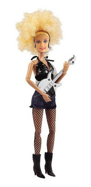 MUNECA PALOMA GLAMN CON RULOS Y GUITARRA 30 CM VR1 6097 TOP NEGRO - Imagen 2