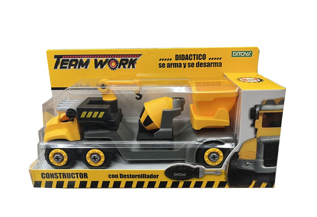CAMION DIDACTICO TEAM WORK 3 EN 1 ARMA Y DESARMA COD 2633 CONSTRU