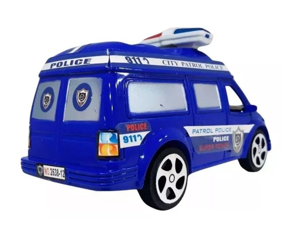 CAMIONETA A FRICCION AMBULANCIA POLICIA BOMBERO COD 2638 POLI - Imagen 3