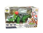 DINOSAURIO TRICERATOPS LANZA COHETES LUZ SONIDO COD 54335 VERDE