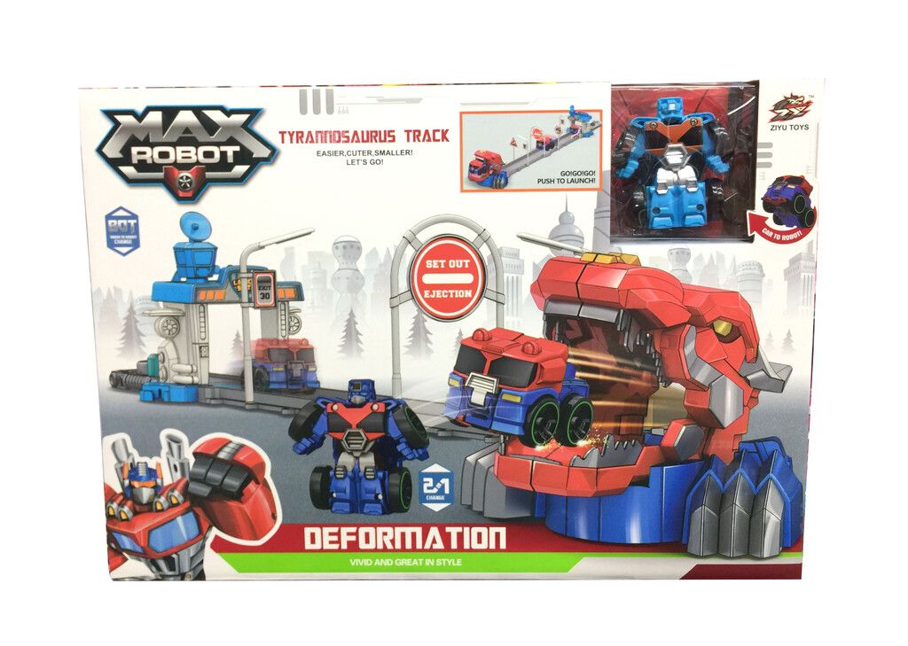 MAX ROBOT SET PISTA TYRANNOSAURUS DEFORMATION COD R0961 CELES