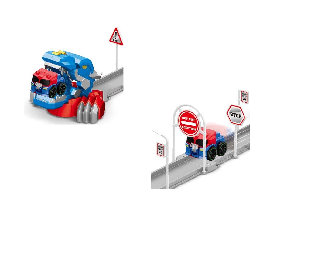 MAX ROBOT SET PISTA TYRANNOSAURUS DEFORMATION COD R0961 AZUL - Imagen 3