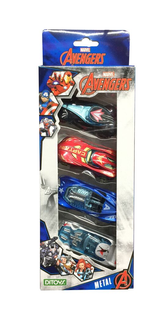 AVENGERS AUTO DE METAL COLECCIONABLE X 4 COD 2644 SET 1