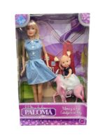 MUNECA PALOMA Y SU HIJA CARO CABALGATA EN PONY COD 7568 ROSA