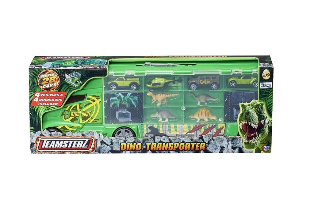 TEAMSTERZ CAMION TRANSPORTADOR AUTOS Y DINOSAURIOS COD 14162