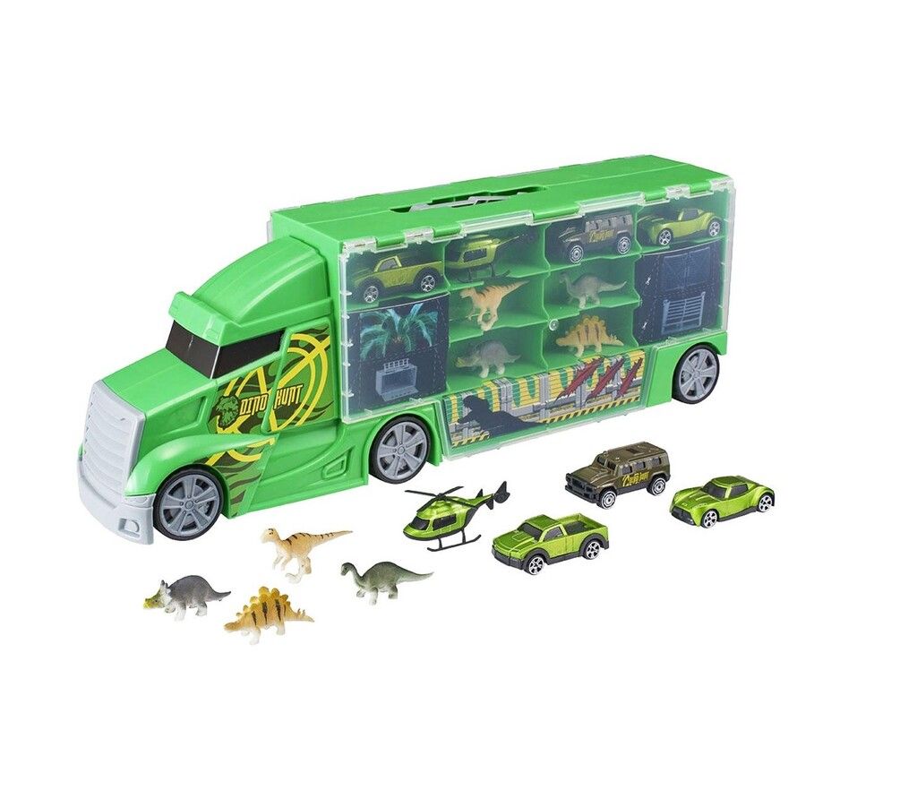 TEAMSTERZ CAMION TRANSPORTADOR AUTOS Y DINOSAURIOS COD 14162 - Imagen 2