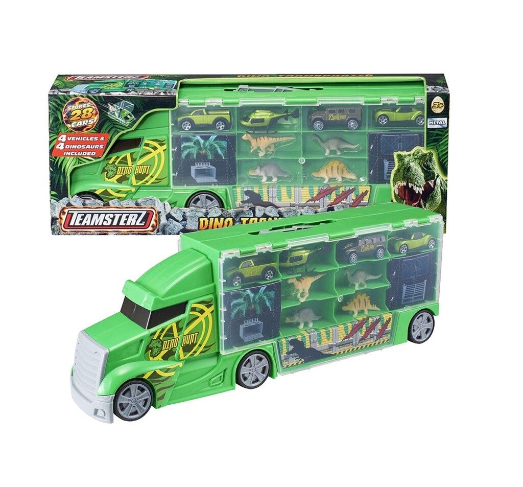 TEAMSTERZ CAMION TRANSPORTADOR AUTOS Y DINOSAURIOS COD 14162 - Imagen 3