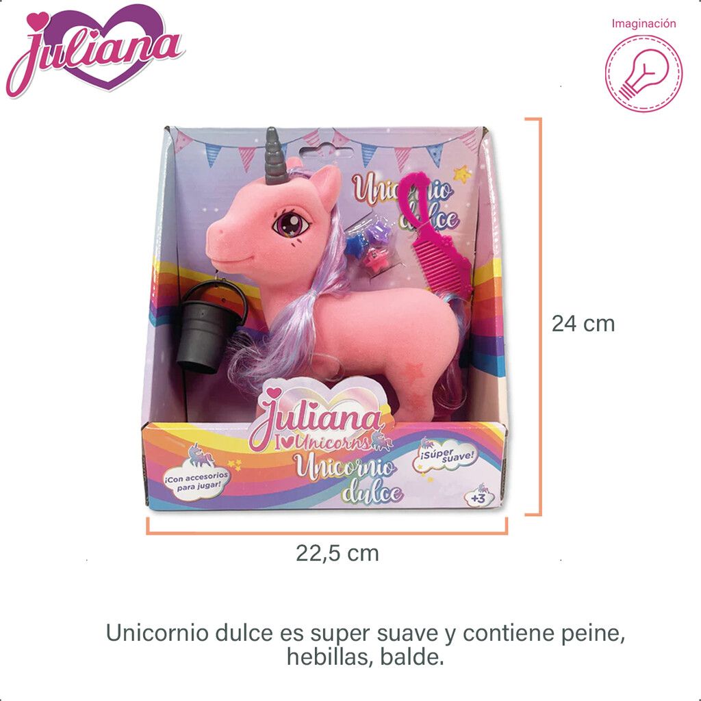 JULIANA I LOVE DULCE UNICORNIO CON ACCESORIOS COD JUL087 - Imagen 4