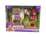 MUÑECA MANDY CON SU CABALLO AMAZONA COD 2680 BEIGE
