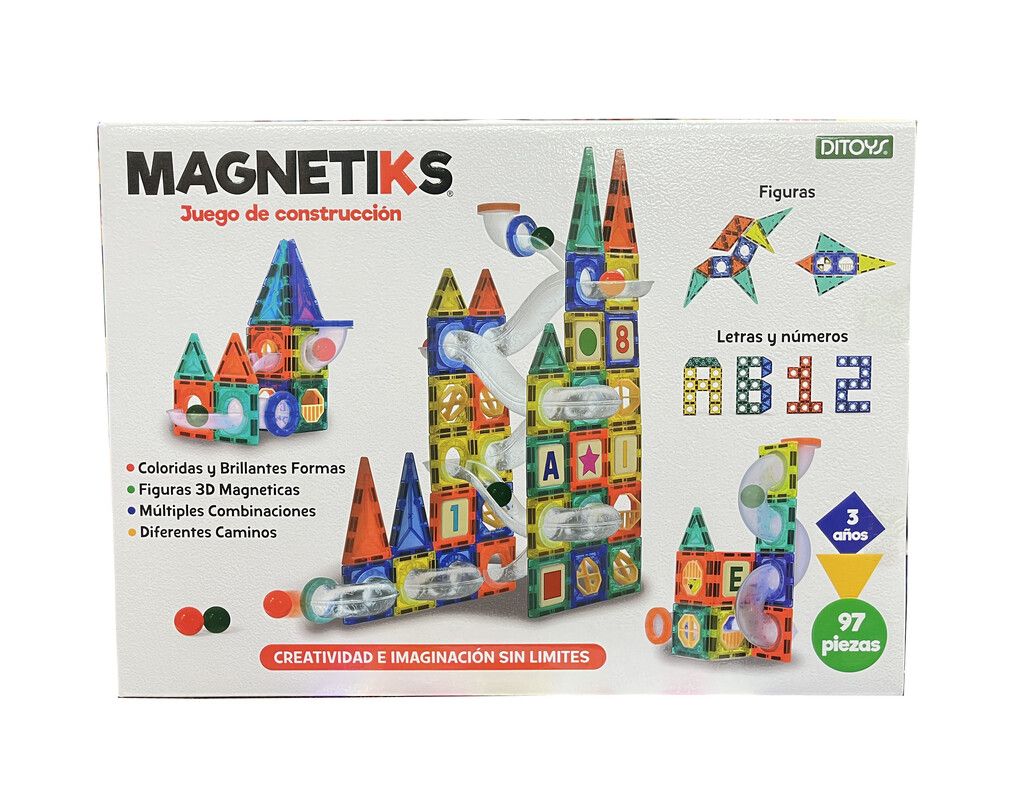 BLOQUES MAGNETICOS JUEGO DE CONSTRUCCION 97 PIEZAS COD 2737 - Imagen 3
