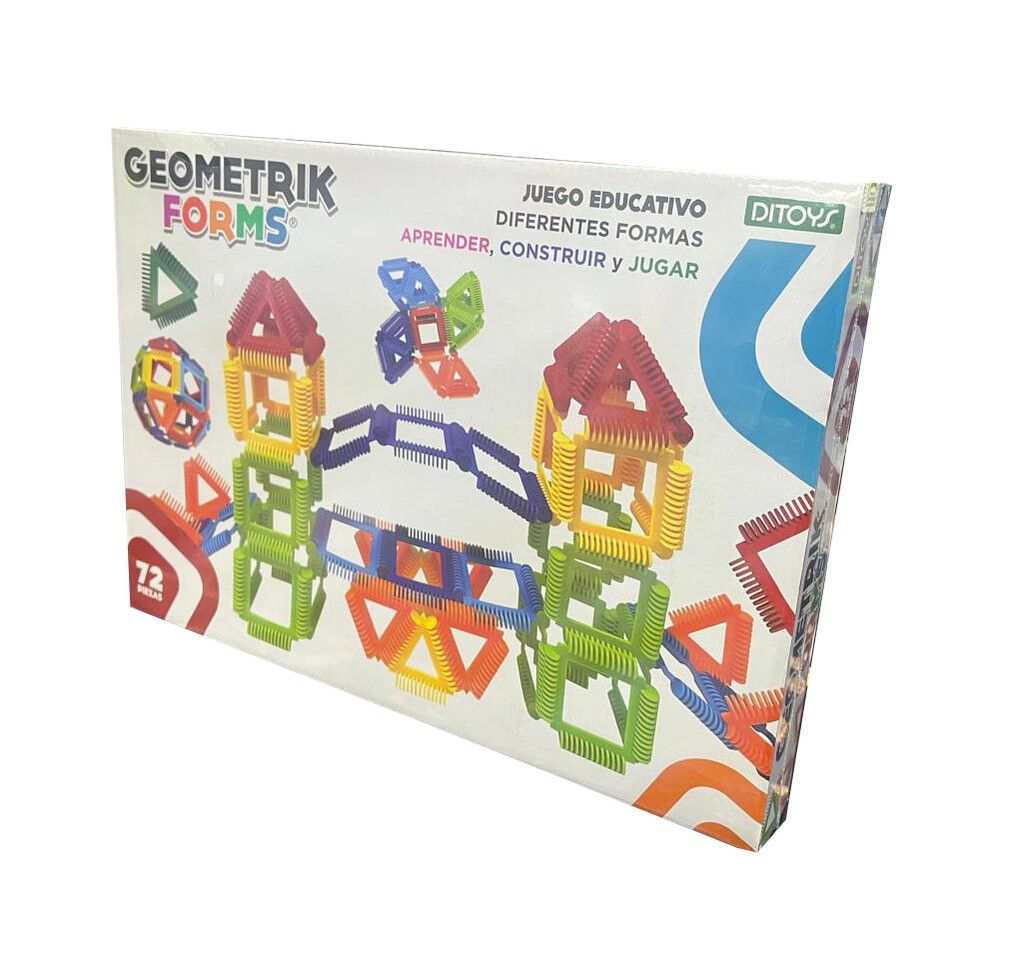 GEOMETRIK FORMS 72 PIEZAS JUEGO DIDACTICO EDUCATIVO COD 2747 - Imagen 2