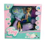 MUÑECA TINY CON LENTES Y SU MOTO FASHION COD 54459 AZUL