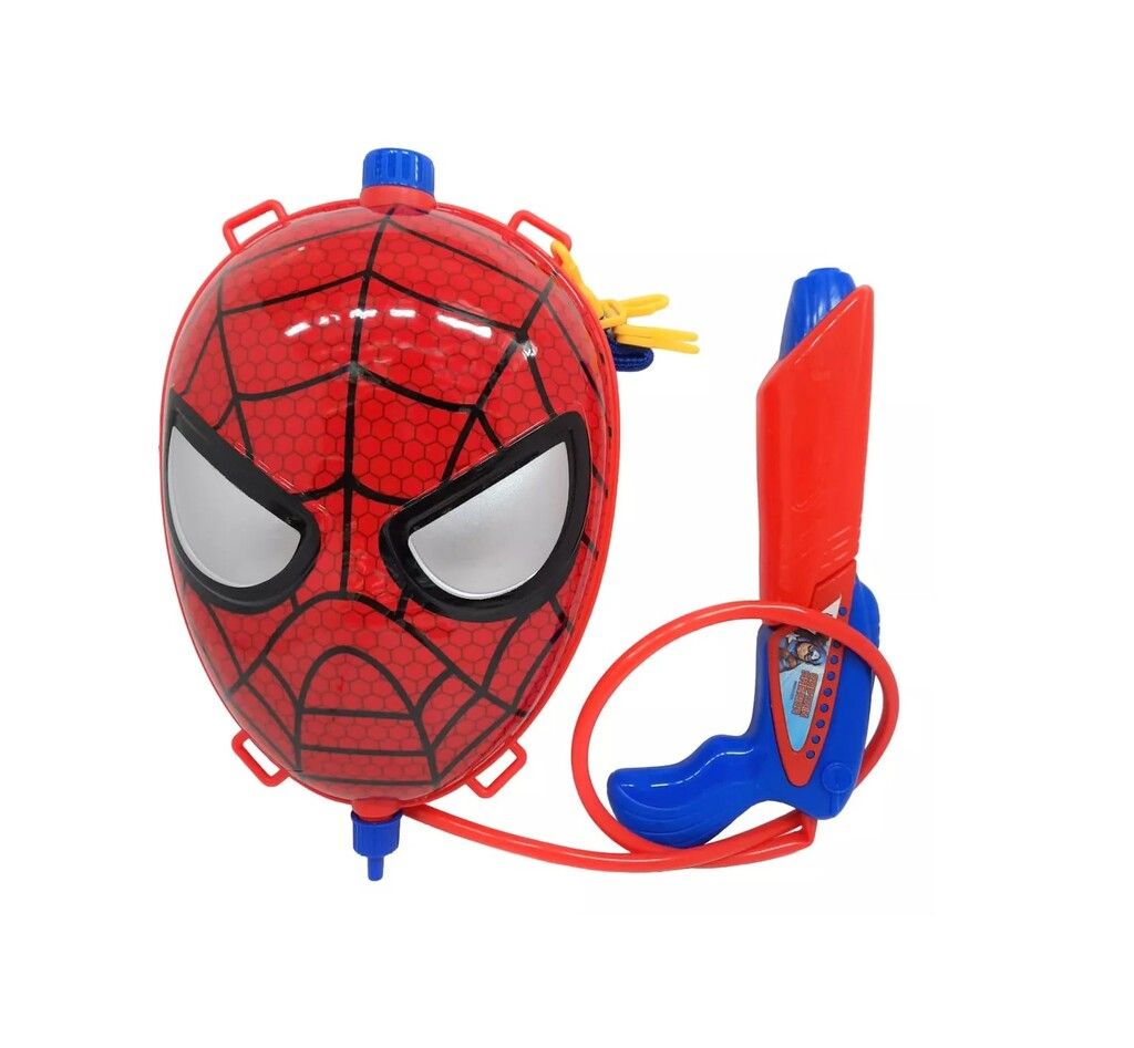 MOCHILA PISTOLA DE AGUA MASCARA SPIDERMAN EN CAJA COD 8542 - Imagen 2