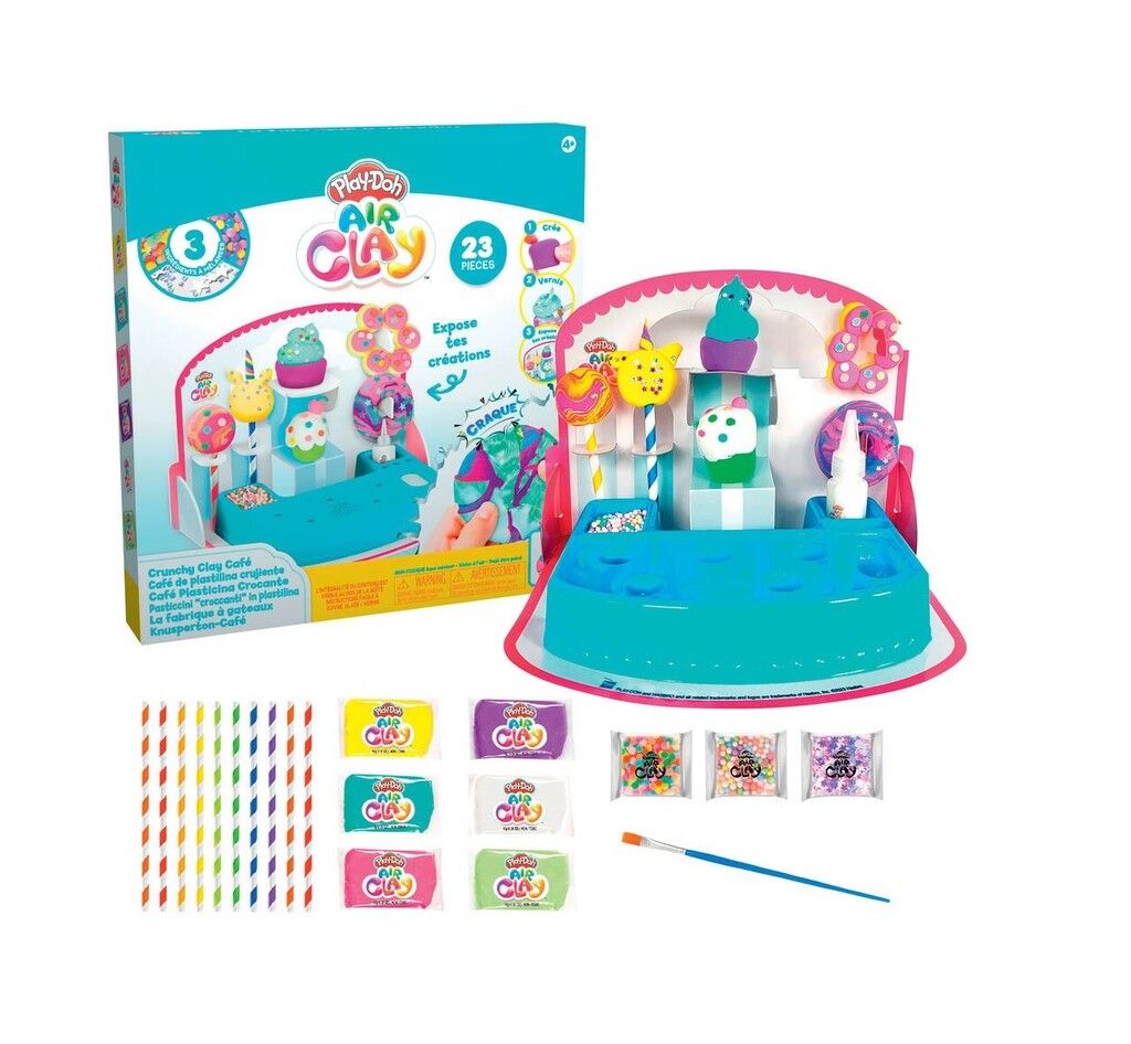 MASA PLAY DOH AIR CLAY CAFE DE PLASTILINA CRUJIENTES COD 9254 - Imagen 2