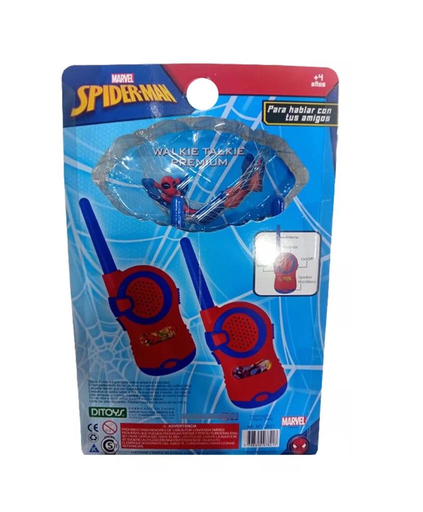 WALKIE TALKIE SPIDERMAN ANTENA FLEXIBLE COD 2821 - Imagen 3