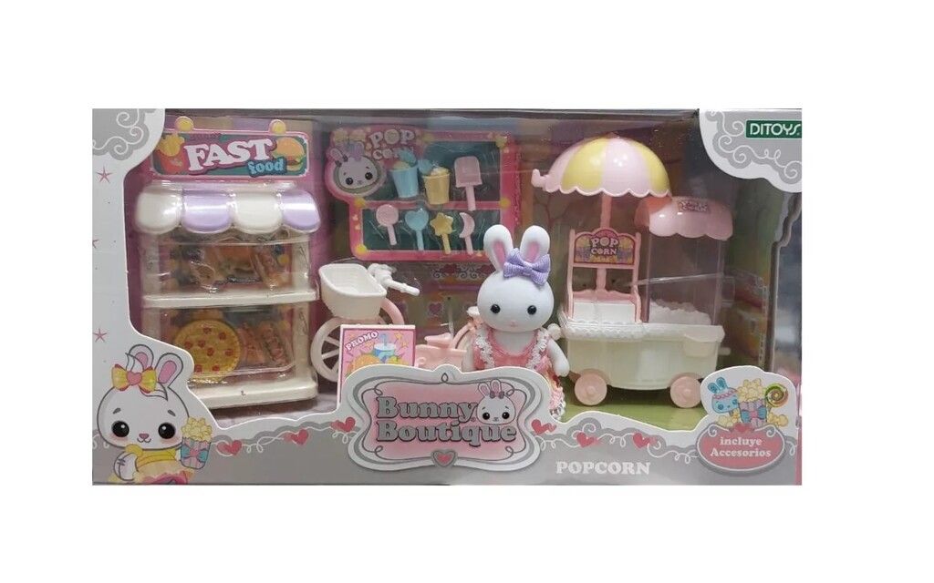 SET BUNNY BOUTIQUE POPCORN CON ACCESORIOS COD 2842