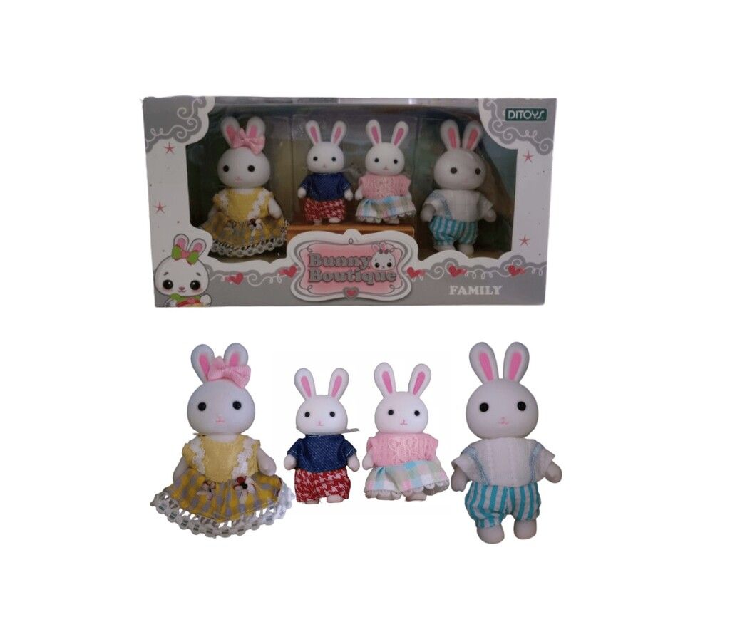 SET BUNNY BOUTIQUE LA FAMILIA CONEJO FIGURAS X 4 COD 2840 - Imagen 3