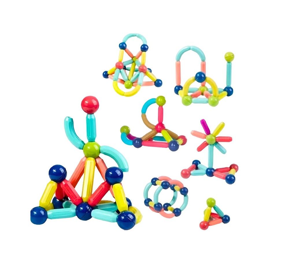 MAGNETIC JR BLOQUES CONECTORES MAGNETICOS 64 PIEZAS COD MAG008 - Imagen 2