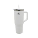 VASO TERMICO TRENDY 1200 ML CON TAPA Y MANIJA COD 18482 BLANCO