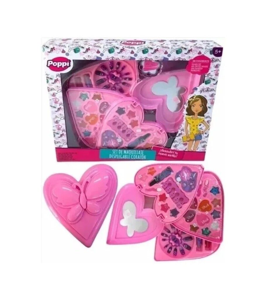 POPPI SET CORAZON MAQUILLAJE DE BELLEZA COD S21651 - Imagen 3