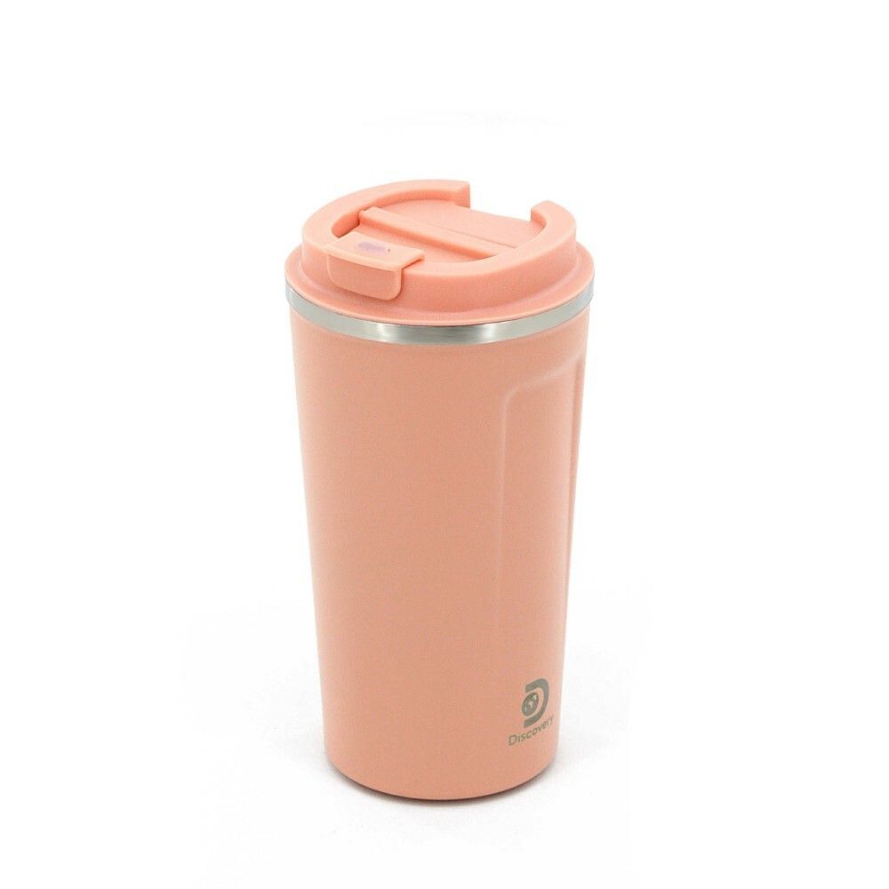 VASO TERMICO DISCOERY 500 ML CON TAPA ACERO INOX COD 18493 ROSA - Imagen 2