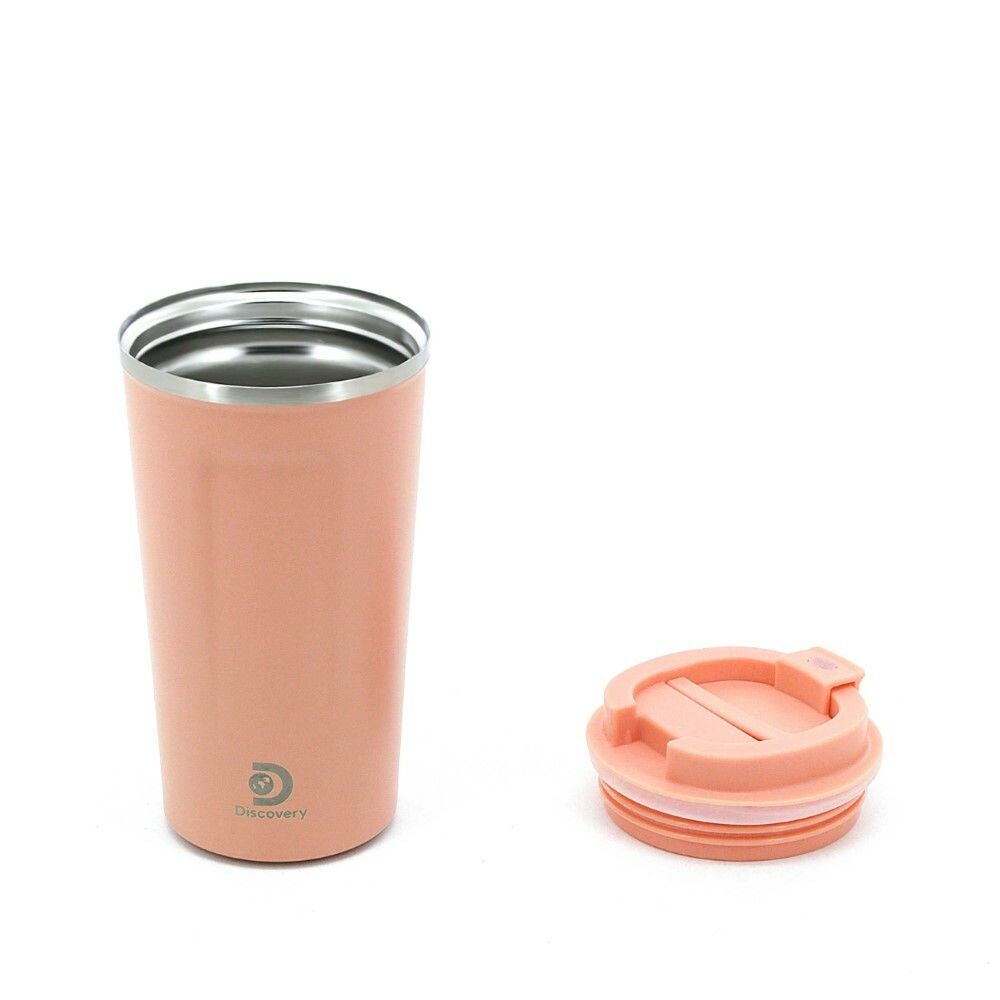 VASO TERMICO DISCOERY 500 ML CON TAPA ACERO INOX COD 18493 ROSA - Imagen 3