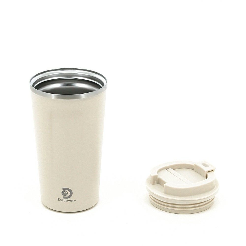 VASO TERMICO DISCOERY 500 ML CON TAPA ACERO INOX COD 18493 BEIGE - Imagen 3