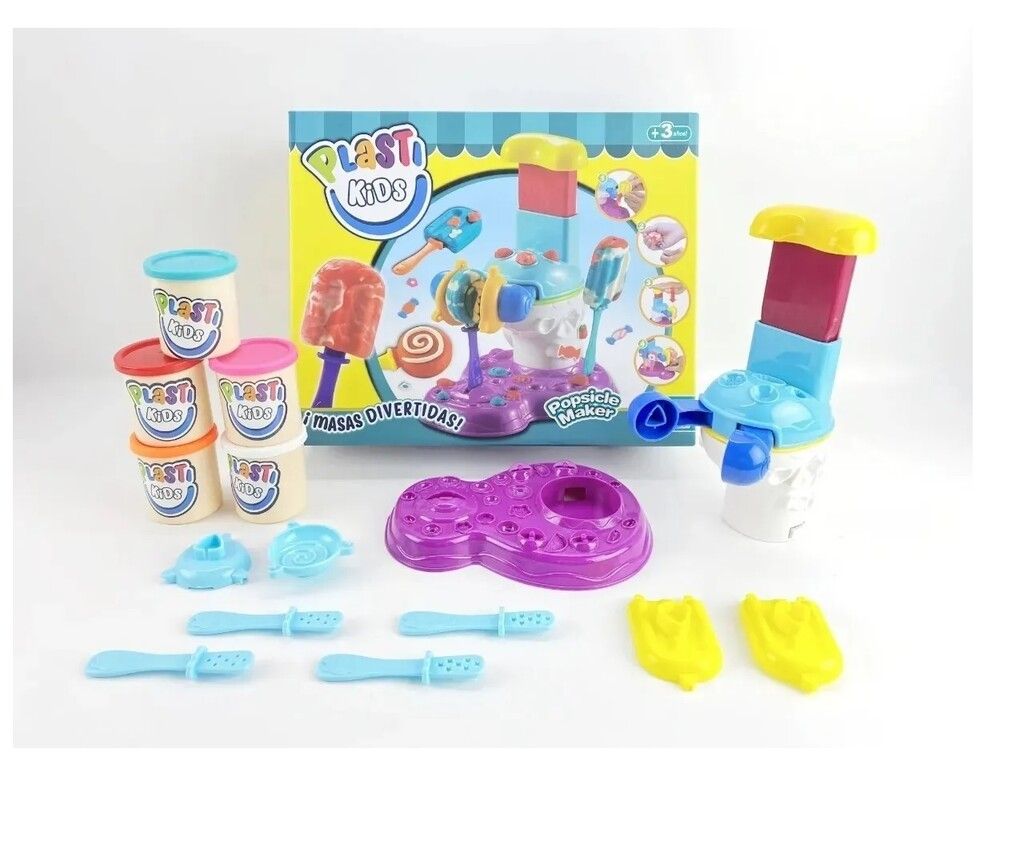MASA SET FABRICA DE HELADOS PLASTI KIDS COD 42167 - Imagen 2