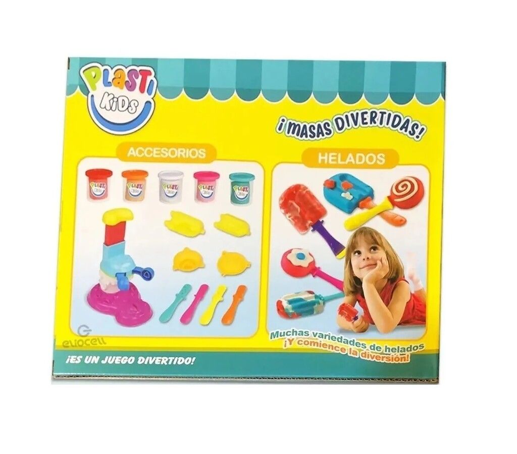 MASA SET FABRICA DE HELADOS PLASTI KIDS COD 42167 - Imagen 3