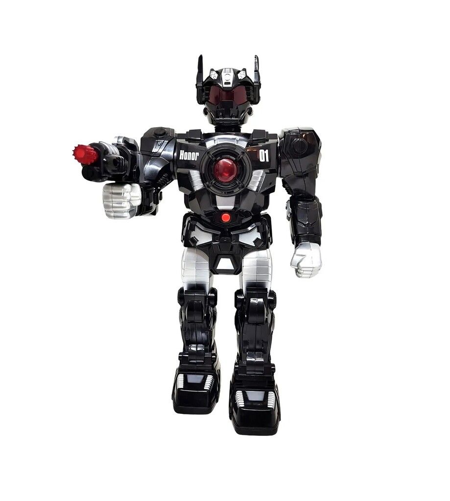 SUPER ROBOT CON MOVIMIENTO LUZ Y SONIDO 38 CM COD 54942 NEGRO - Imagen 2