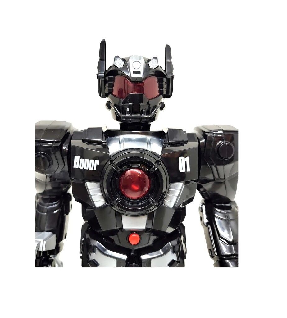 SUPER ROBOT CON MOVIMIENTO LUZ Y SONIDO 38 CM COD 54942 NEGRO - Imagen 5