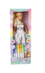 MUÑECA TINY PINTA SU VESTIDO DALE TU ESTILO COD 55035 CORAZONES