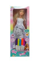 MUÑECA TINY PINTA SU VESTIDO DALE TU ESTILO COD 55035 UNICORNIO