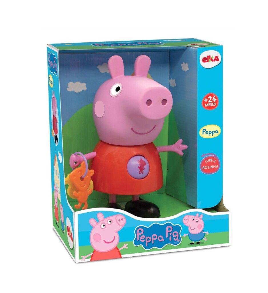 MUÑECA PEPPA PIG CON SONAJERO 23 CM COD 12490