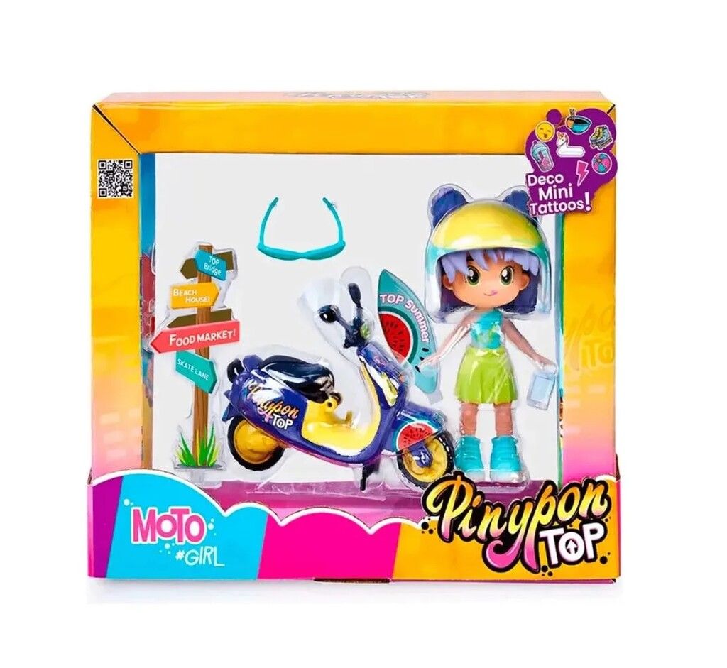 PINYPON TOP MOTO GIRLS 11 CM FIGURA X 2 CON ACCESORIOS COD 3000