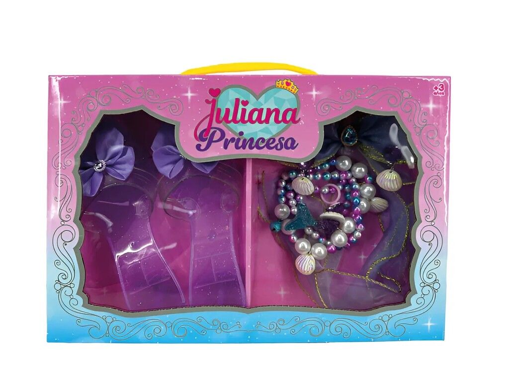 JULIANA PRINCESA SET SIRENA ZAPATOS MOÑO Y BIJOU COD JUL126
