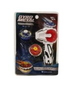 TROMPO GYRO METAL CON LUCES Y LANZADOR COD IK002 ROJO