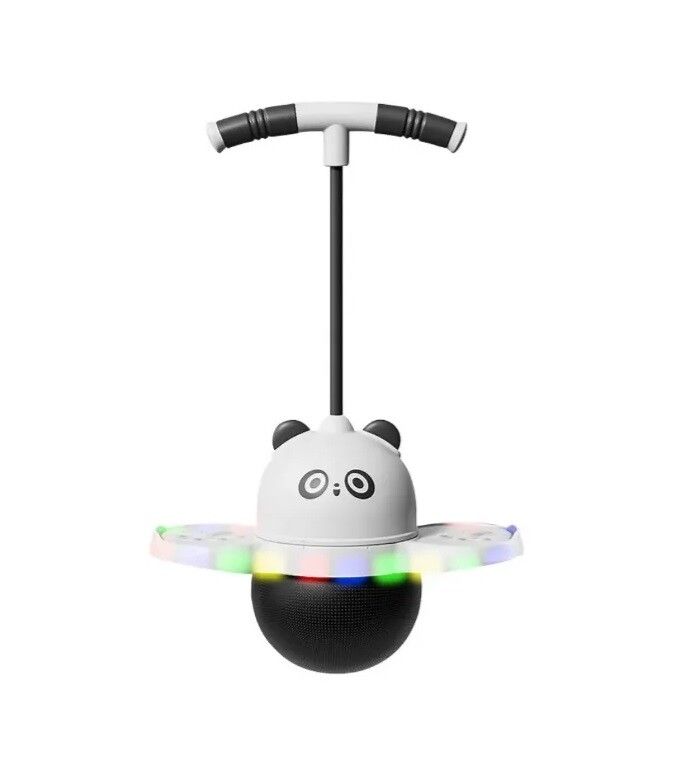 PELOTA JUMPING BALL PANDA SALTARIN CON LUZ COD JUMP001 BLACK