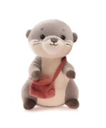 PELUCHE NUTRIA CON BOLSITO 21 CM PHI PHI TOYS COD 8262 GRIS