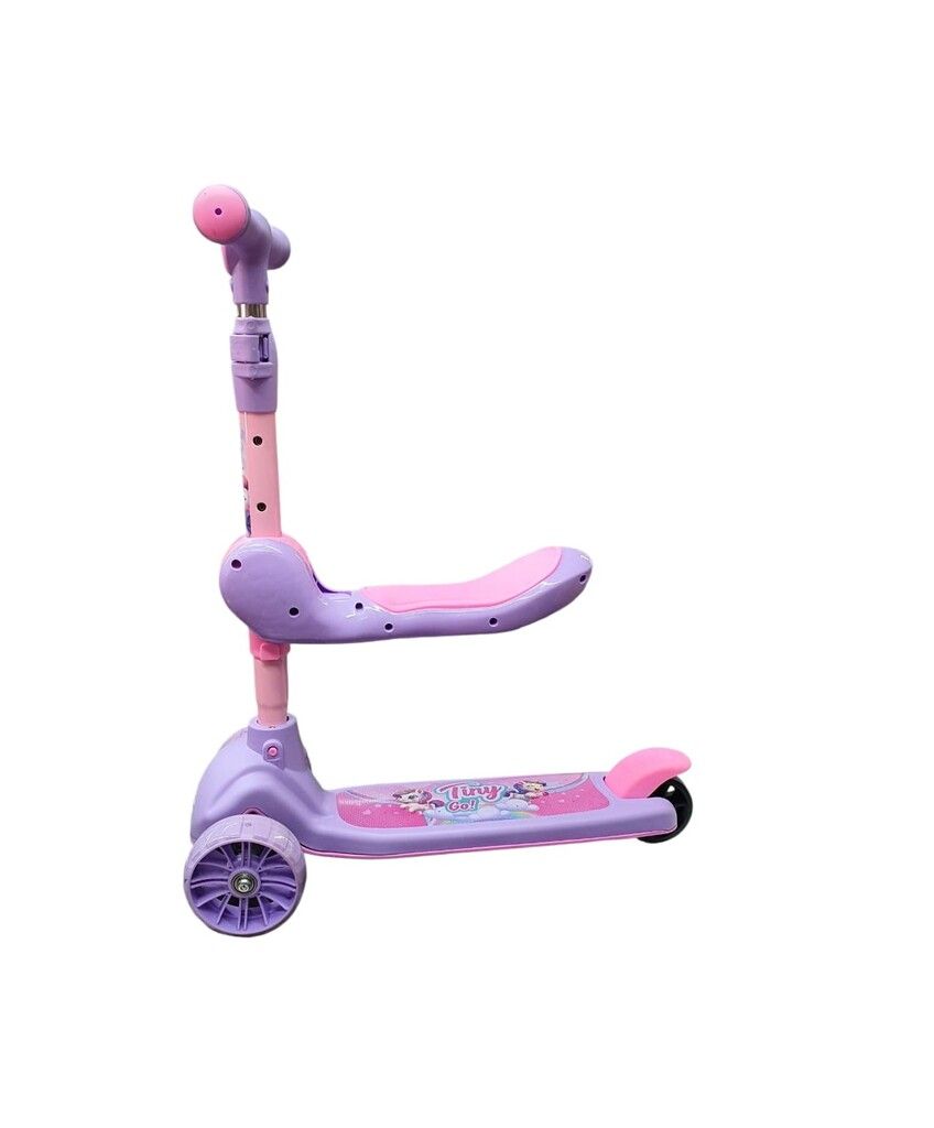 MONOPATIN TINY GO 2 EN 1 CON ASIENTO LUZ Y SONIDO COD 12240 VIOL