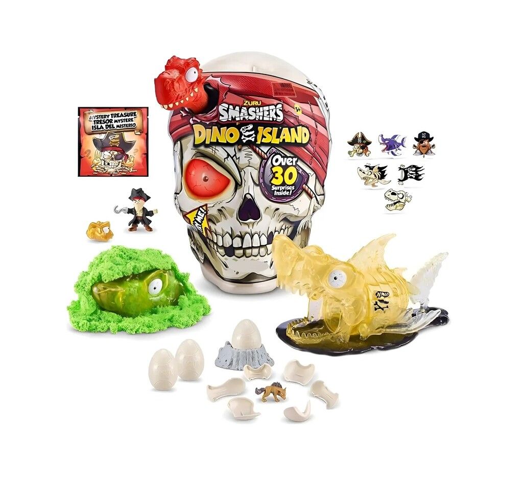 SMASHERS DINO ISLAND GIANT SKULL 30 SURPRISES COD 7488 NARA - Imagen 4