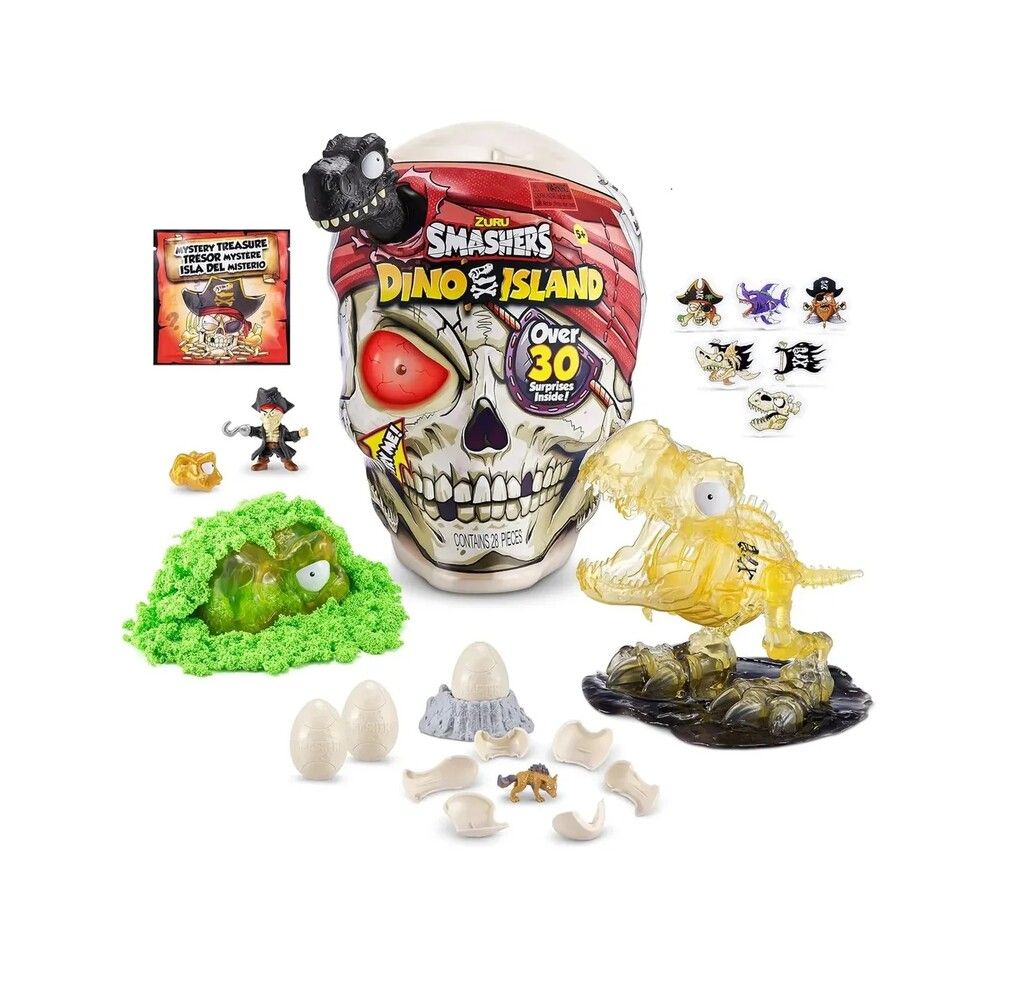 SMASHERS DINO ISLAND GIANT SKULL 30 SURPRISES COD 7488 NEGRO - Imagen 2